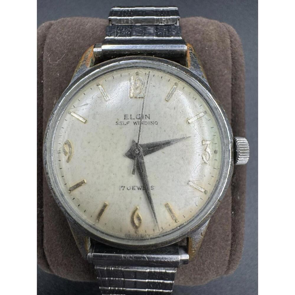 Vintage Elgin Self Winding 17 Jewels Automatic Watch Cal 790 Germany - Runs Well